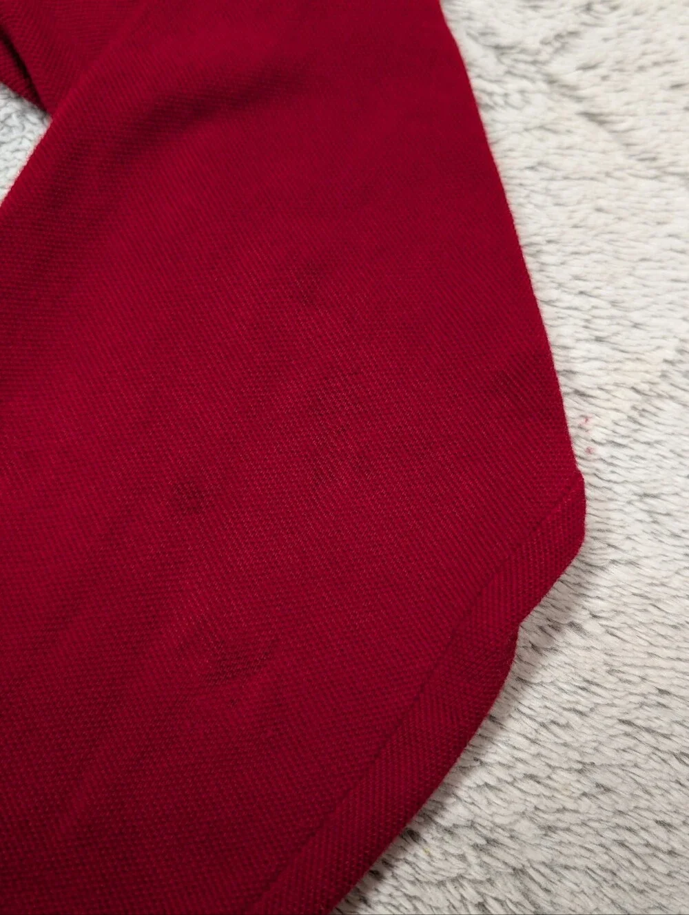 Polo Ralph Lauren Shirt Mens L Red Big P Script Varsity Letterman Rugby New York
